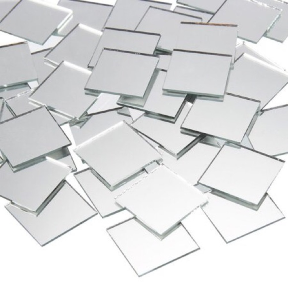 1” square craft mirrors Bulk 107 piece
